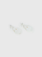 Terza Shell Tiered Earrings White