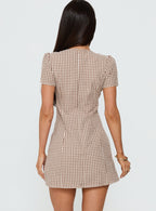 Loveliness Playsuit Brown Check