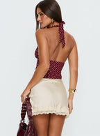 Brandey Lace Mini Skirt Cream