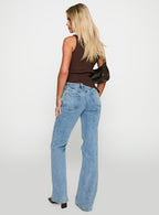 Magic Mirror Mid Rise Bootleg Jeans Ice Wash