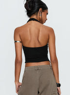 Avrilla Wrap Knit Top Black
