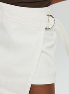 Elinora Wrap Mini Skirt White