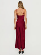 Engracia Sequin Maxi Dress Burgundy