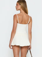 Amoure Pleated Micro Skort Cream