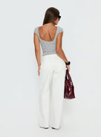 Darla Low Rise Straight Leg Jean White