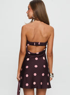 Phillipa Mini Dress Plum / Pink Polka Dot