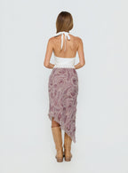 Suella Asymmetrical Midi Skirt Paisley Multi