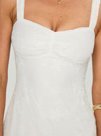 Maisone Broderie Maxi Dress White