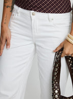 Sabryna Low Rise Straight Leg Jeans White