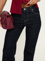 Magic Mirror Mid Rise Bootleg Jeans Raw Indigo