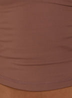 Ascend Layered Halter Tank Top Brown / Pink