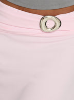 Ismora Asymmetrical Midi Skirt Pink