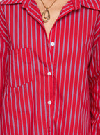Kodhi Oversized Long Sleeve Top Red Stripe