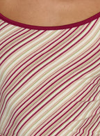 Cosmology Knit Contrast Detail Top Multi Stripe