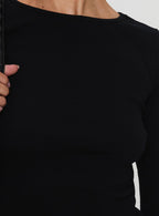 Elaia 3/4 Sleeve Top Black