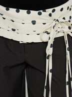 Seneca Wrap Pants Charcoal Polka Dot
