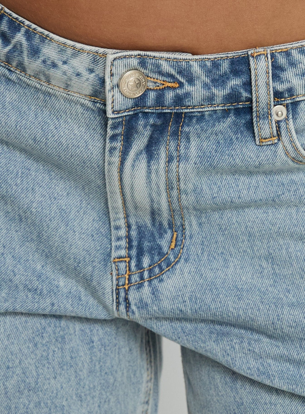 Cult Classic Longline Denim Shorts Light Blue Wash