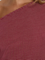 Sugar Surge Off Shoulder Sleep Top Cherry Stripe