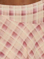 Natana Asymmetrical Midi Skirt Multi Check