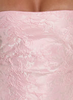 Lips Are Sealed Strapless Lace-Up Back Maxi Dress Pink