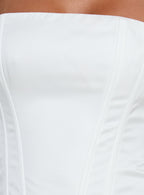 Joslyne Off Shoulder Corset Mini Dress White