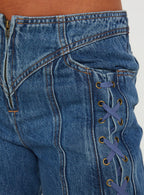 Day Dream Mid Rise Straight Leg Jeans Dark Blue Wash
