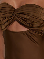 Faviola Strapless Maxi Dress Chocolate