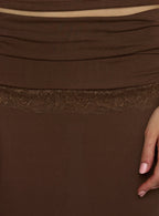 Zespri Jersey Maxi Skirt Brown