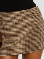 Meralyn Mini Skirt Brown Plaid