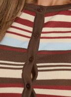 Norelai Short Sleeve Knit Top Multi Stripe