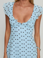 I Guess So Mini Dress Blue Polka Dot