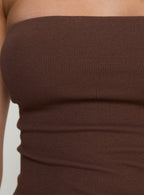 Baseline Strapless Mini Dress Chocolate