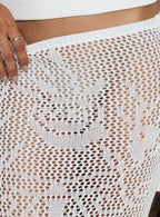 Wisteriah Sheer Maxi Skirt White