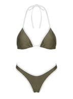 Wildfire Waves Triangle Bikini Top Green