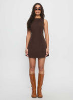 Alfalfa Corduroy Mini Dress Chocolate