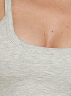 Dynah Cinched Tipping Tank Top Grey Marle / Blue