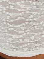 Snowdrift Lace Halter Top Cream