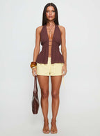 Electric Night Shorts Yellow Stripe