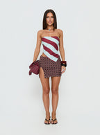 Aztro Micro Mini Skirt Groovy Multi