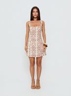 Maris Mini Dress Cream / Pink