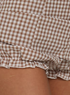Loveliness Playsuit Brown Check