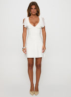 Florie Corset Mini Dress White