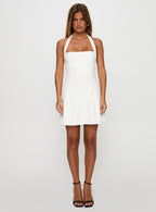 Alyn Halter Mini Dress White