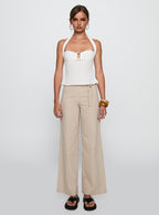Isabetta Halter Top White