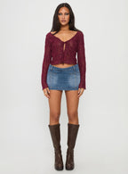 Darbi Denim Mini Skort Mid Blue