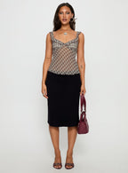 Zayliah Frill Detail Top Wine Check