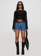 Saldana Shorts Mid Blue Denim
