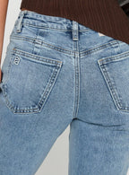 Magic Mirror Mid Rise Bootleg Jeans Ice Wash Petite