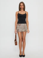 Sonsie Mini Skirt Leopard