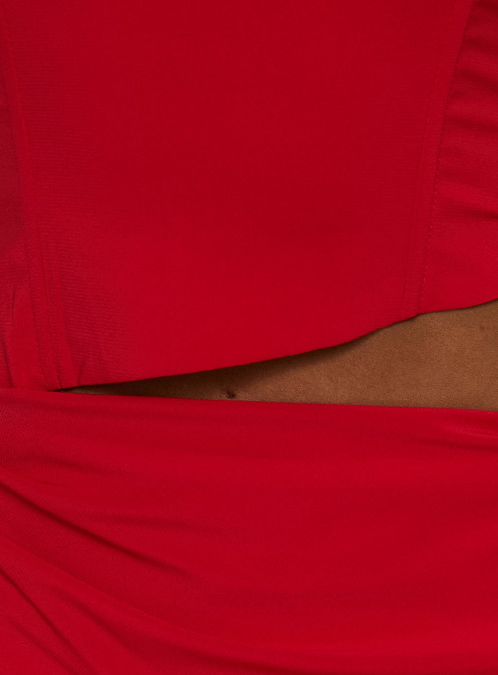 Jasira Strapless Drape Mini Dress Bold Red